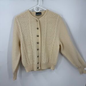 SIGI Schneider vintage 100% pure new wool cardigan sweater  40/M